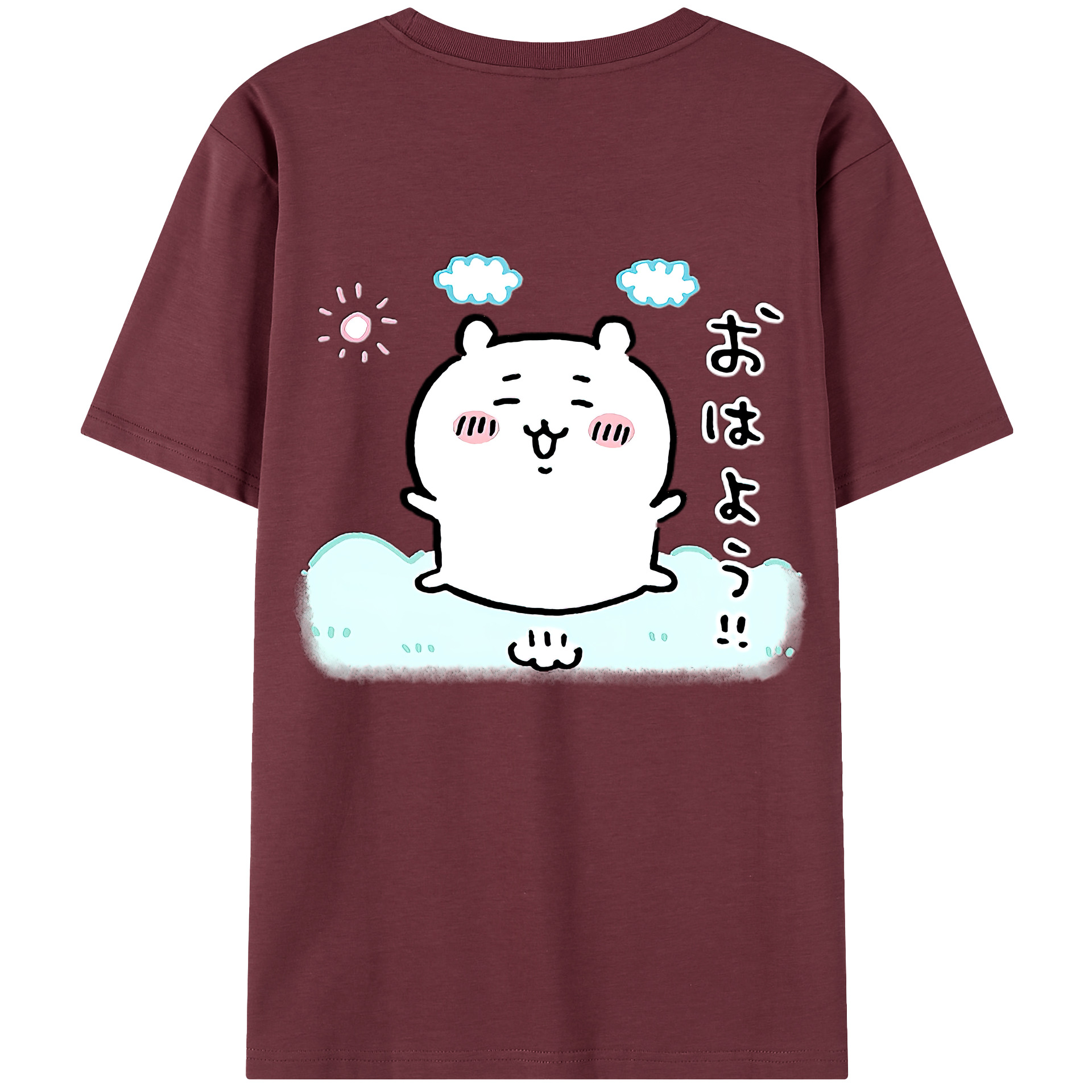 （画像用） ちいかわ ちいかわ Chii-kawa chiikawa 綿100％半袖Tシャツ（背面プリント）